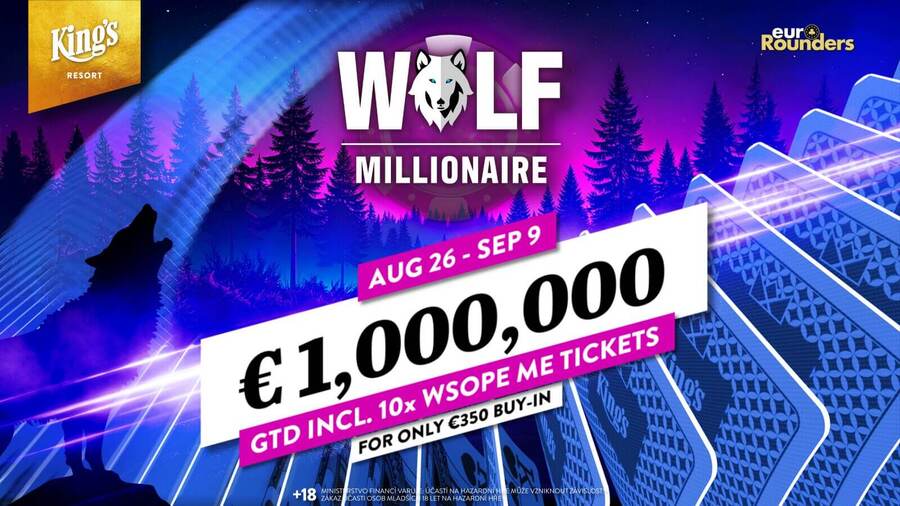 Main Event WOLF Millionaire garantuje minimálně €1.000.000 prize pool