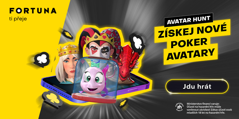 Získejte nové pokerové avatary na herně Fortuna Poker
