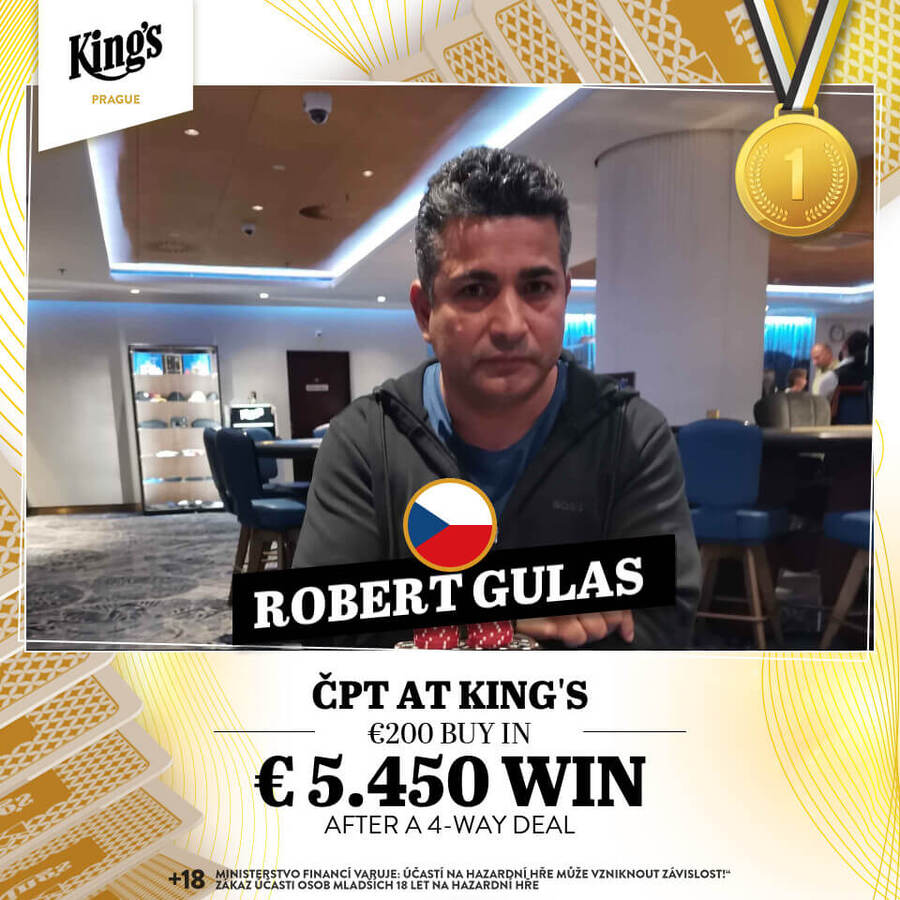 Robert Guláš vyhrál Českou Pokerovou Tour