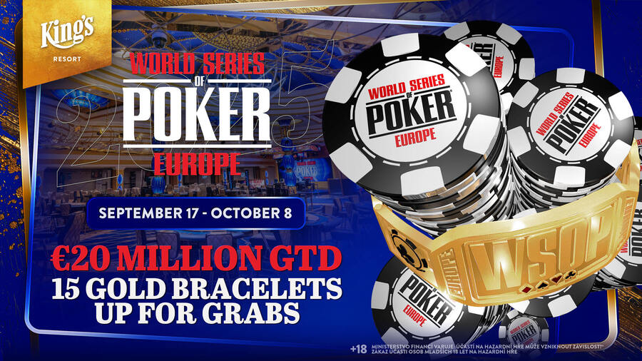 WSOPE garantuje celkem €20.000.000