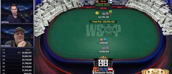 Phil Hellmuth komentoval streamované finále WSOP 2025 Online Main Eventu