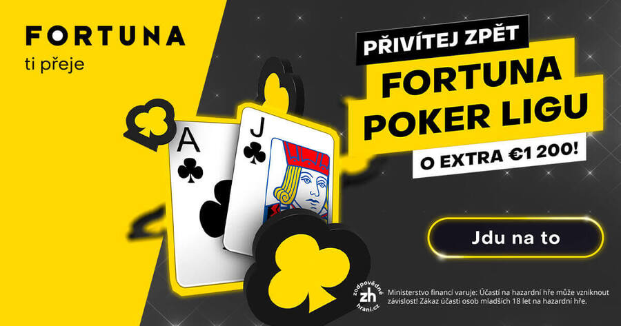 Fortuna Pokerová Liga garantuje freeroll o €1.200 pro 12 nejlepších hráčů
