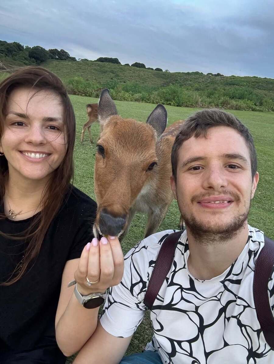 Roman a Monika Hrabec na výletě v japonském prefektuře Nara