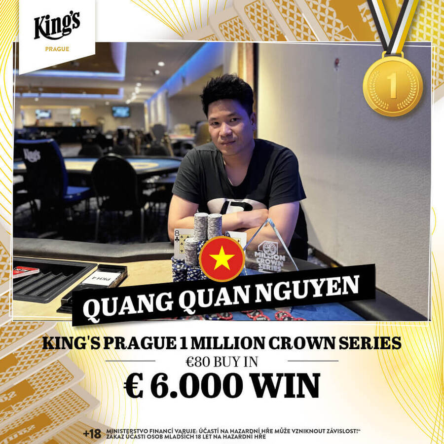 Quang Quan Nguyen vyhrál €6.000 v Million Crown Series