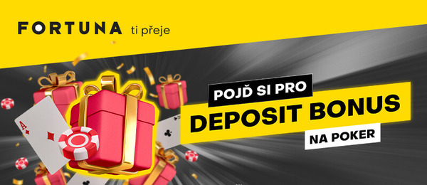 Fortuna Poker bonusové tikety v hodnotě €30 nyní získáte za vklad 200 Kč