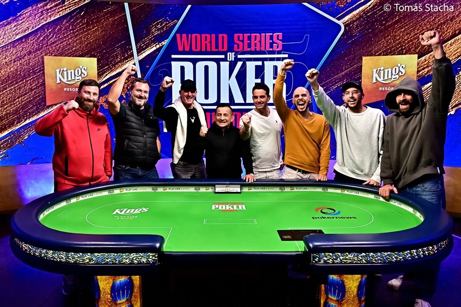 Finálový stůl Mystery Million eventu na WSOP 2025 v Rozvadově