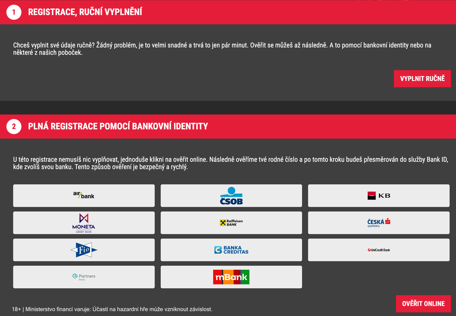 Na SynotTipu si veberete formu registračního procesu