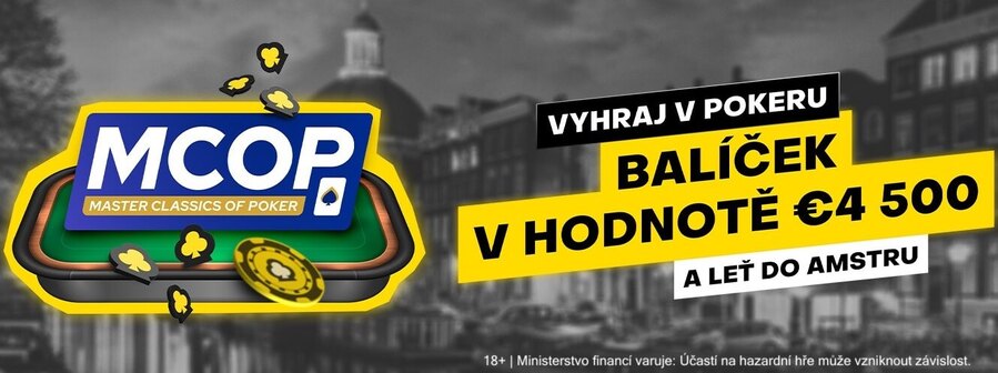 Kvalifikujte se s Fortunou na pokerový turnaj v Amsterdamu