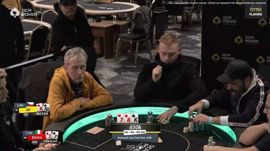 Jiří Klindera (vlevo) na semifinálovém stole Ruhrpott Cupu v GCA