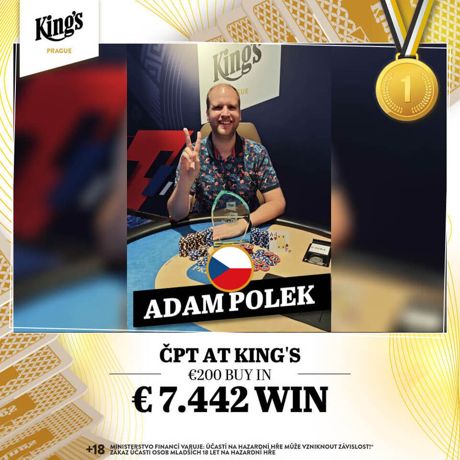 Adam Polek vyhrál ČPT v King’s Casinu Praha