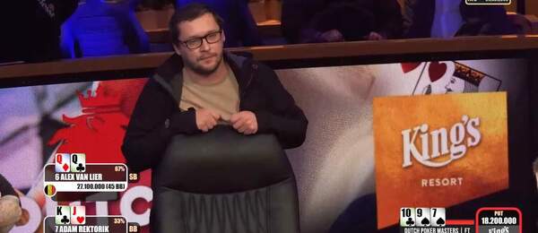 Ádam Rektořík nevytočil K-J do Q-Q ve finále DPM v King’s 