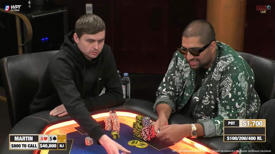 Martin Kabrhel (vlevo) a Nik Airball se utkali v Hustler Casino Live cash game