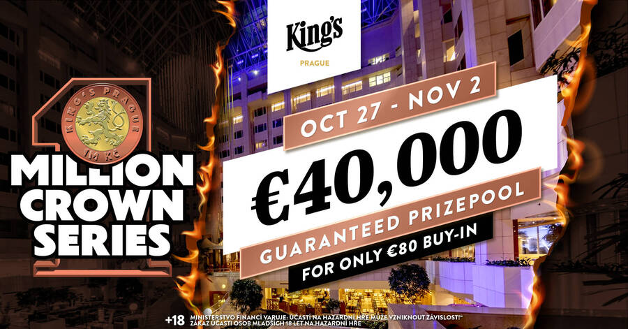King’s Prague Million Crown Series garantuje minimálně €40.000 prize pool