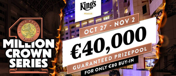 King’s Prague Million Crown Series garantuje minimálně €40.000 prize pool King’s Prague Million Crown Series garantuje minimálně €40.000 prize pool