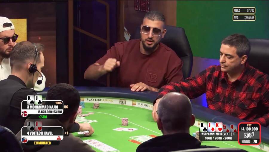 Vojtěch Havel ve finále Mini Main Eventu WSOPC Vojtěch Havel ve finále Mini Main Eventu WSOPC