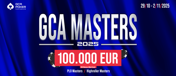 Main Event GCA Masters garantuje minimálně €100.000 prize pool Main Event GCA Masters garantuje minimálně €100.000 prize pool