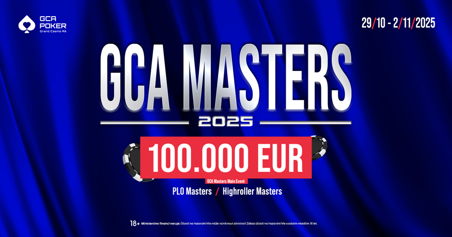 Main Event GCA Masters garantuje minimálně €100.000 prize pool Main Event GCA Masters garantuje minimálně €100.000 prize pool