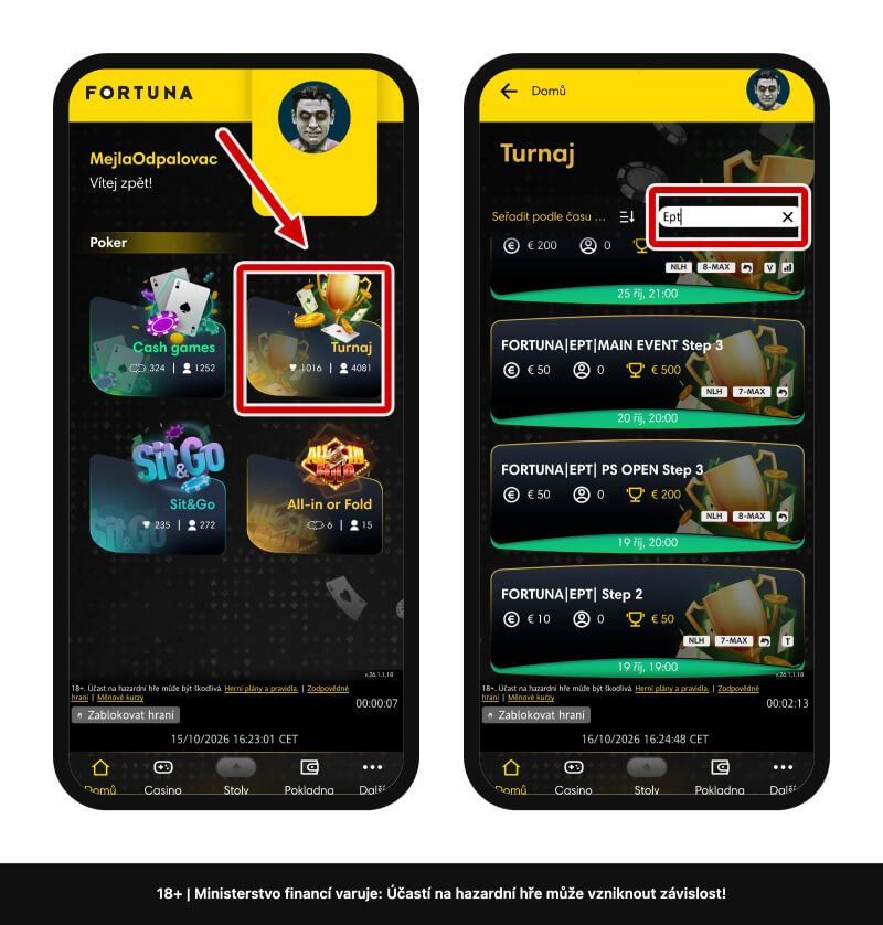 Jak najít EPT kvalifikace na mobilu