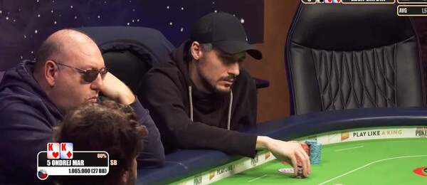 Ondřej Már během WSOPC Main Event Day 3 v King’s Casinu Rozvadov