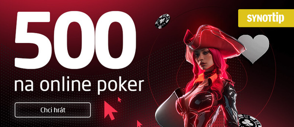 Za registraci na herně SynotTip Poker obdžíte bonus v hodnotě 500 Kč
