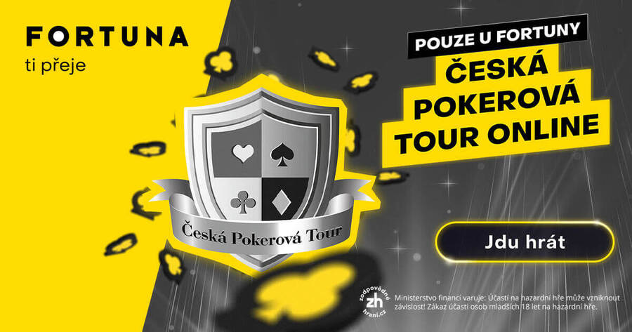 Česká Pokerová Tour online na Fortuně garantuje min. €12.000 prize pool