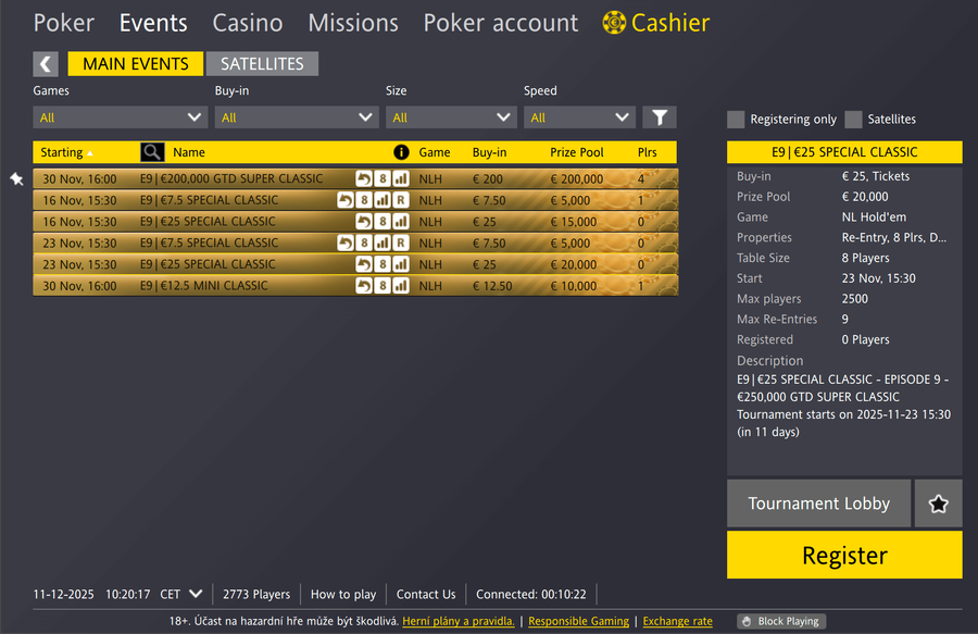 Lobby Fortuna série Super Classic