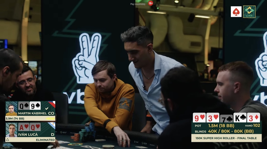 Martin Kabrhel doslova ničil soupeře na bublině $30.000 SHR na BSOP Millions