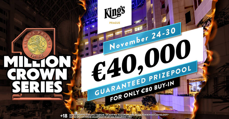 King’s Prague Million Crown Series garantuje minimálně €40.000 prize pool