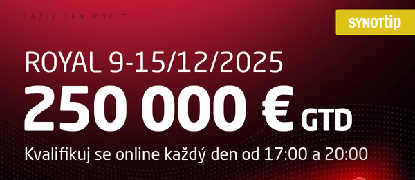 Herna SynotTip Poker spustila online kvalifikace do €250.000 GTD turnaje v Card Casinu Šamorín