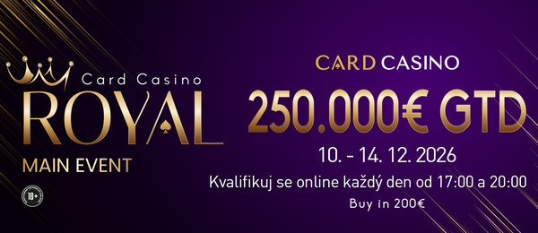 Herna SynotTip Poker spustila online kvalifikace do €250.000 GTD turnaje v Card Casinu Šamorín