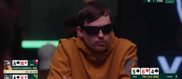 Martin Kabrhel ve finále BSOP Championship nevytočil po 4-bet all-inu své A-T do A-K