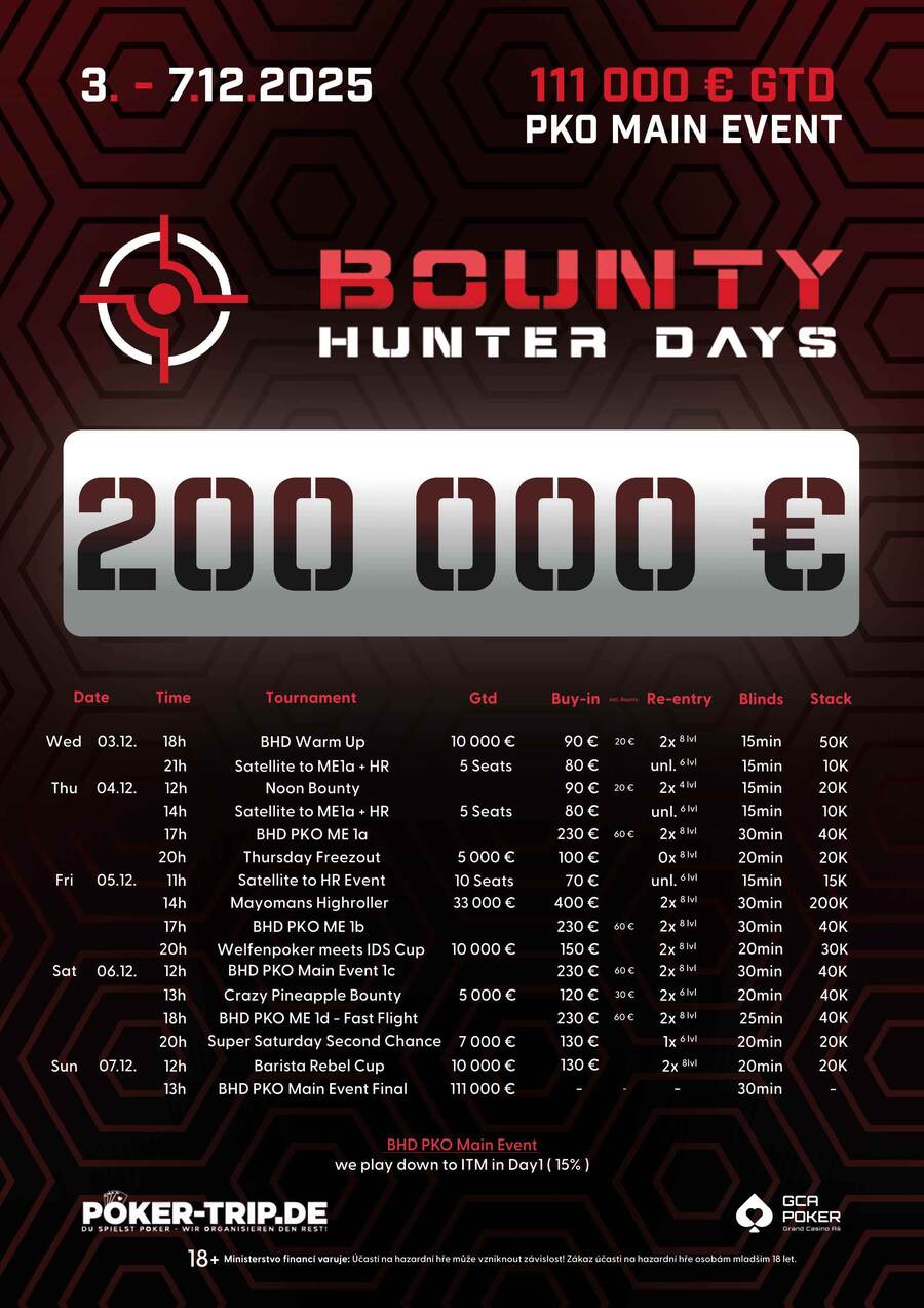 Program turnajů Grand Casino Aš