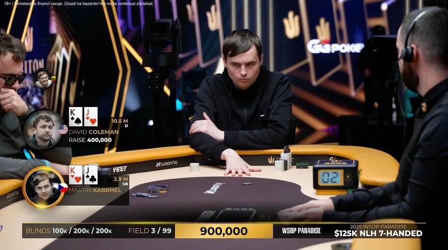 Martin Kabhrel si z Triton Poker eventu na WSOP Paradise odnáší třetí největší trefu kariréry