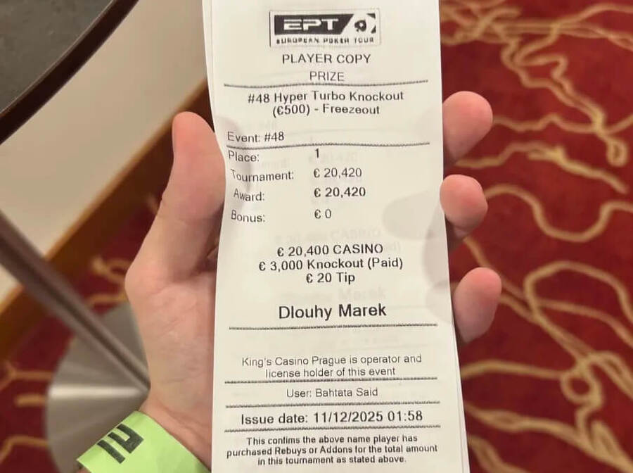 Marek Dlouhý bere titul z EPT Praha Hyper Turbo KO Freezeoutu