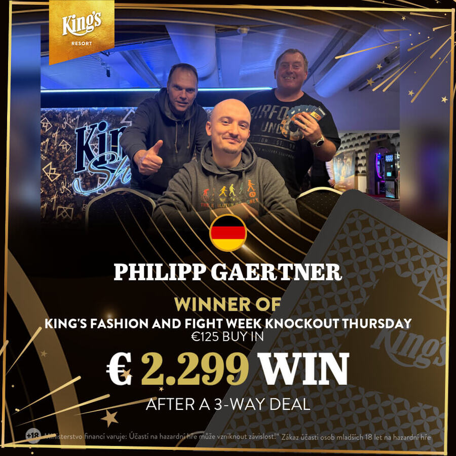 Čtvrteční pokerový turnaj v casinu King’s Rozvadov skončil 3-way dealem