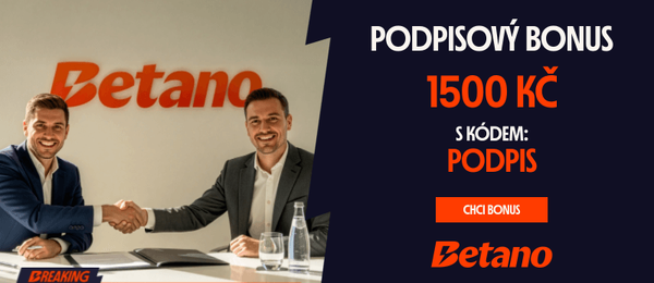 Betano rozdává jen DNES vstupní bonus zdarma v hodnotě 1 500 Kč + 400 free spinů