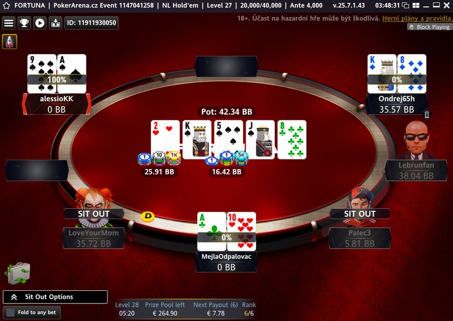 alessioKK úřadoval na finálovém stole PokerArena eventu