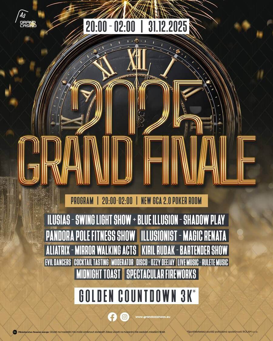 Oslavte silvester v&nbsp;Grand Casinu Aš