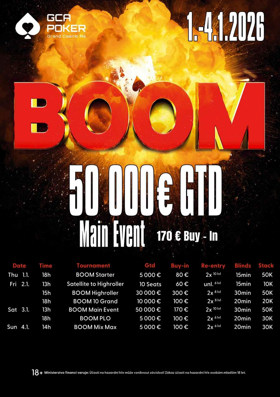 Program turnajů Grand Casino Aš