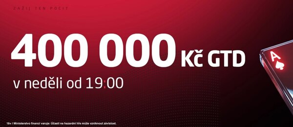 Neděle na herně SynotTip Poker přinese turnaj s garancí 400.000 Kč