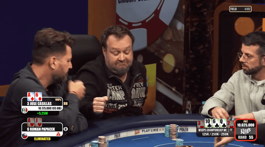 Smolný runout a&nbsp;Roman Papáček končí ve WSOPC Main Eventu na 4.&nbsp;místě