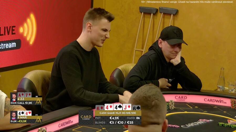 Zdeněk Žižka při cash game cooleru v&nbsp;Card Casinu Šamorín