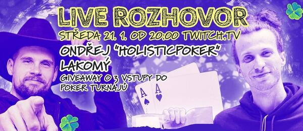 Sledujte živý rozhovor Lucky Birda s Ondřejem Lakomým dnes na Twitchi