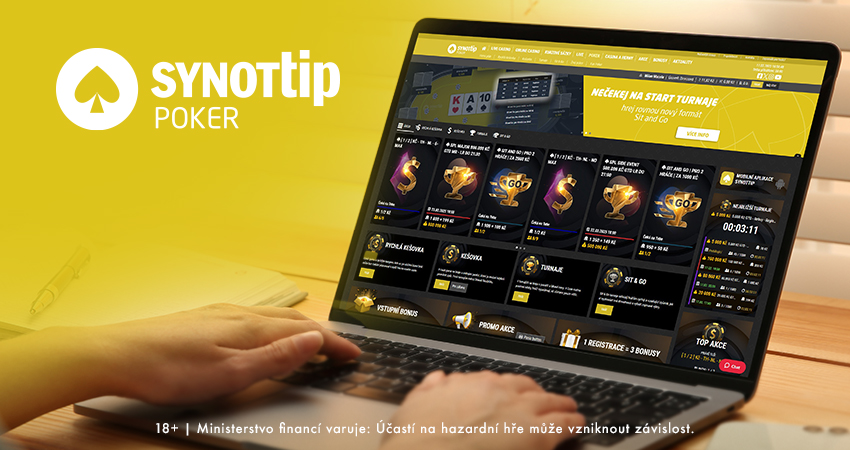Synot Tip Poker herna nabízí také online kvalifikace do živých turnajů