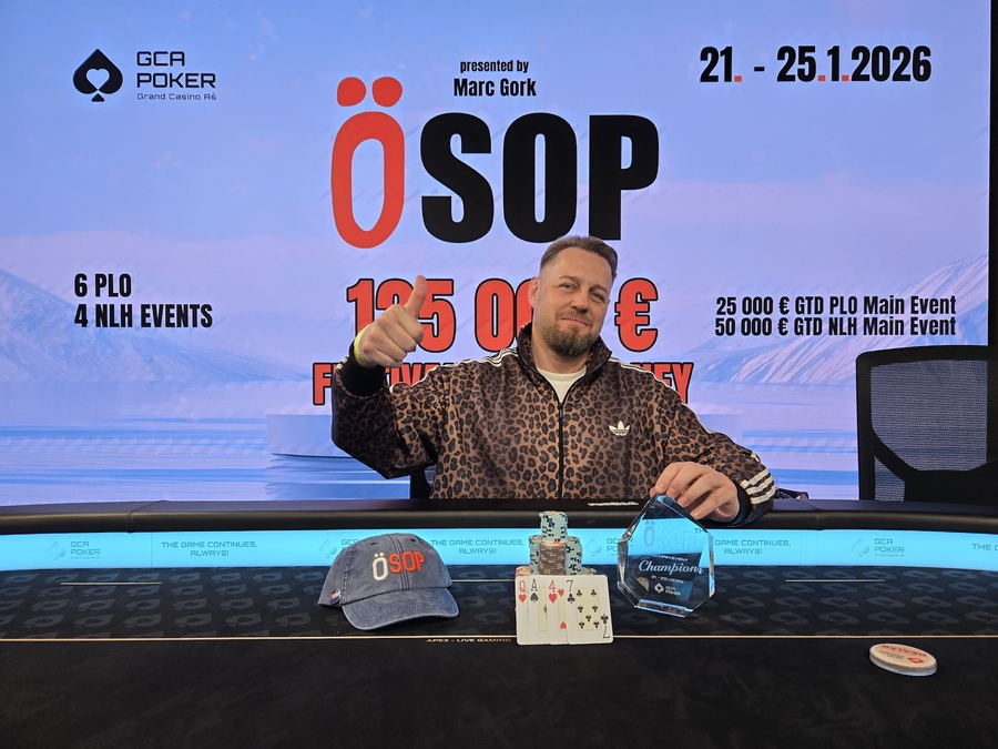Vítěz ÖSOP PLO Main Eventu v&nbsp;Grand Casinu Aš