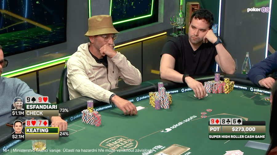 Antonio Esfandiari vs. Alan Keating v&nbsp;Super High Roller Cash Game na PokerGO