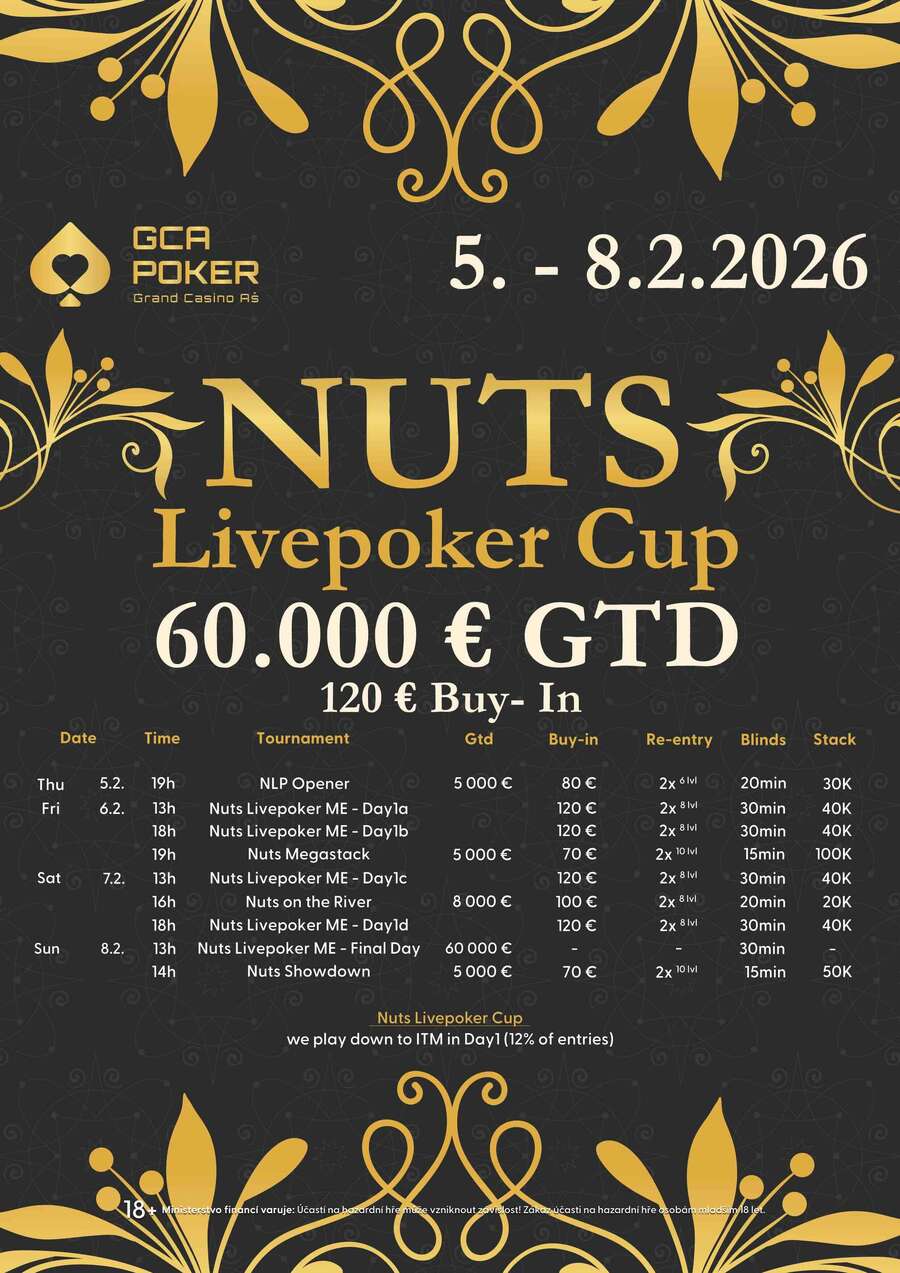 Program turnajů Grand Casino Aš