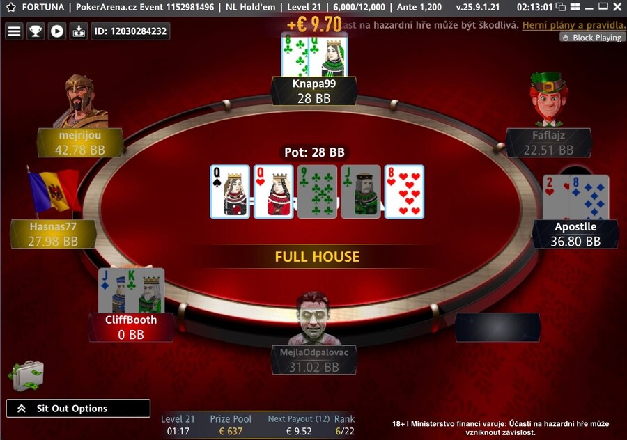 CliffBooth v&nbsp;PokerArena eventu