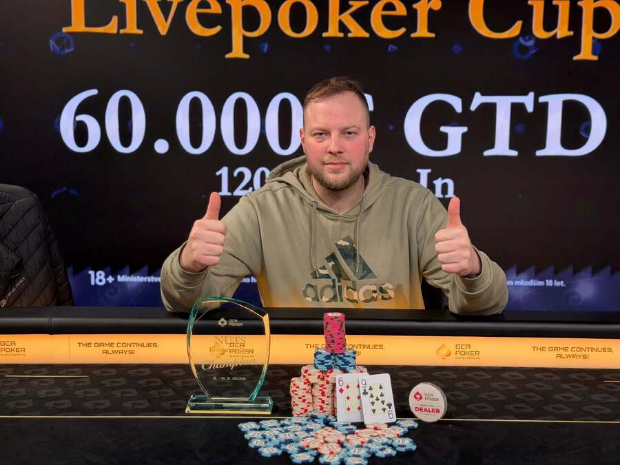 Lukáš Rychetský šampionem Nuts Livepoker Cupu v&nbsp;Grand Casinu Aš