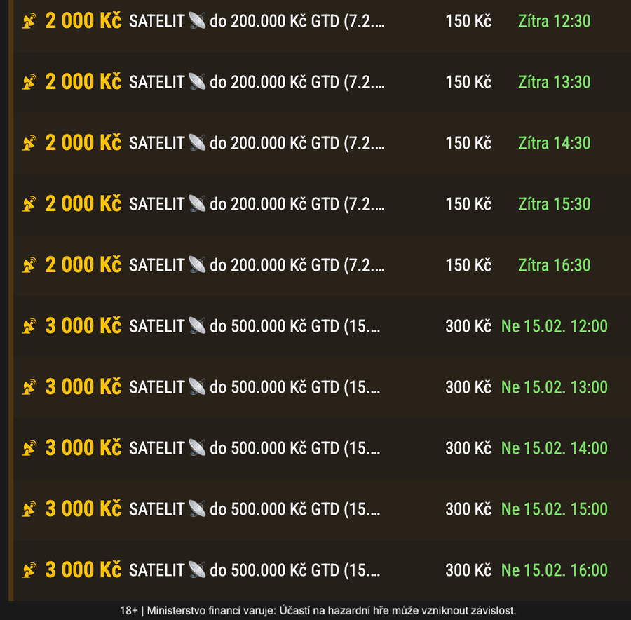 Nabídka satelitů do víkendových majorů na Synot Tip Pokeru